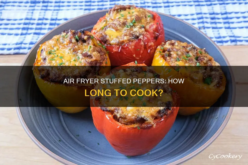 how long to put stuffed peppers in air fryer