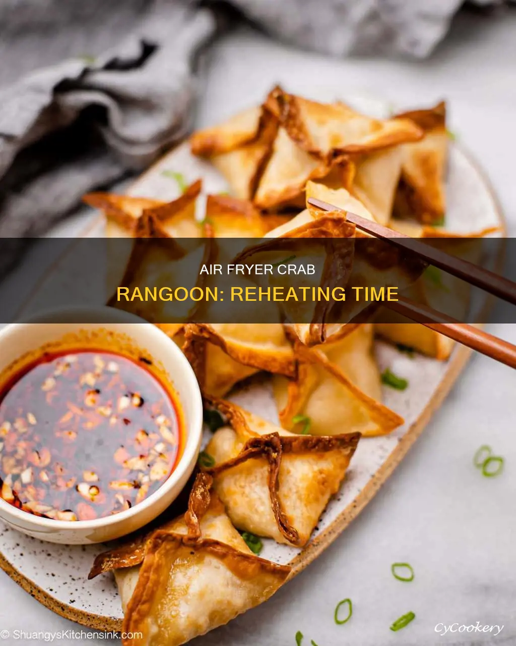 how long to reheat crab rangoon in air fryer