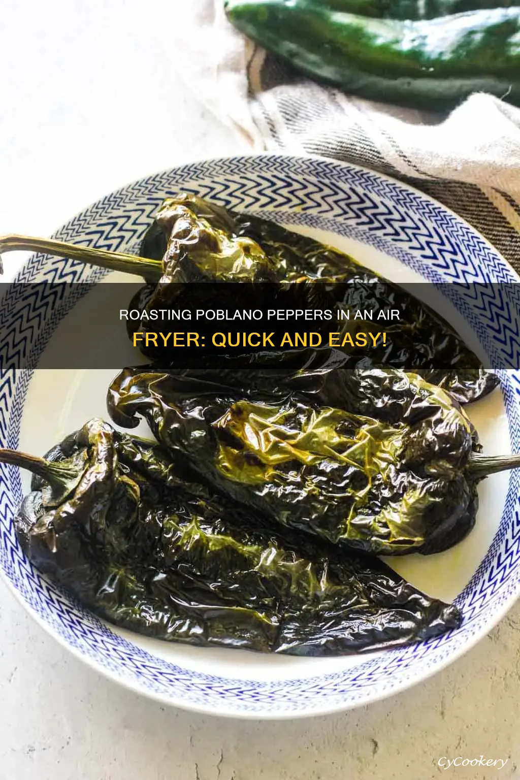 how long to roast poblano peppers in air fryer