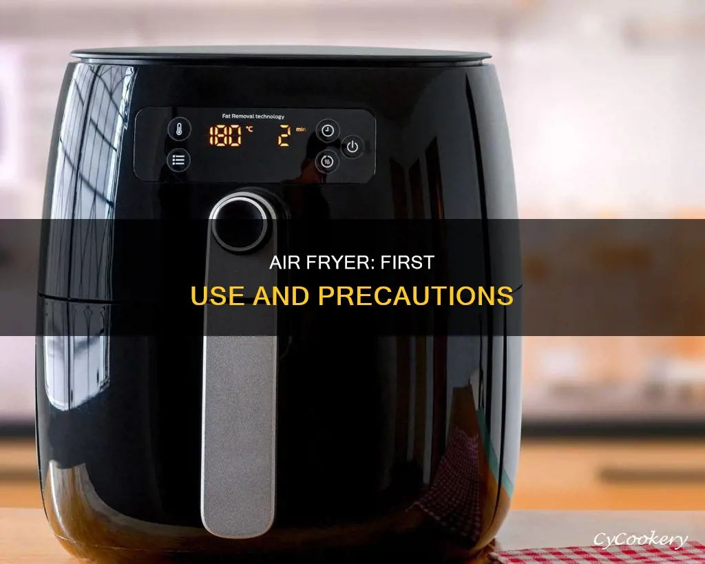 how long to run air fryer before first use