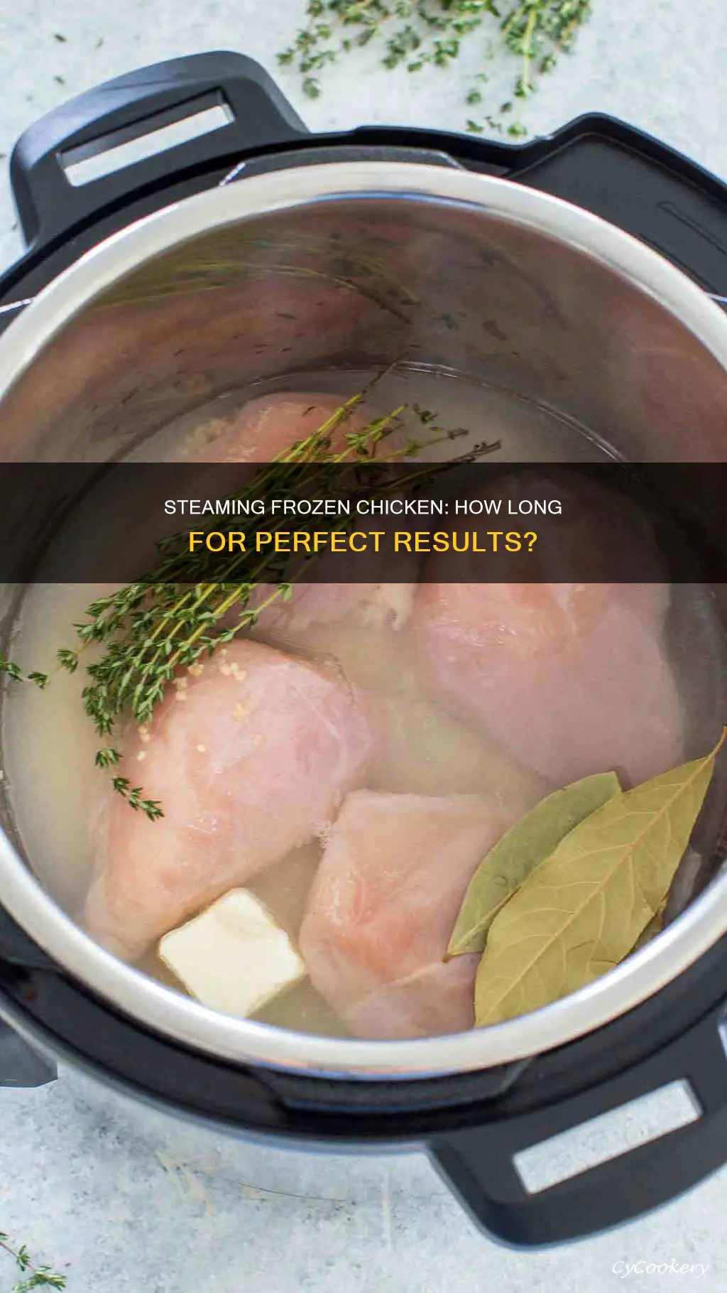 how long to steam cook frozen chicken breast