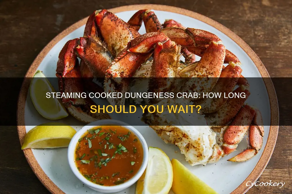 how long to steam cooked dungeness crab