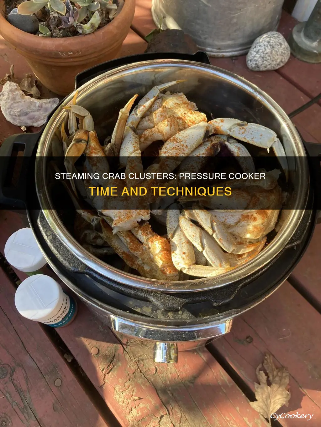 how long to steam crab clusters in pressure cooker