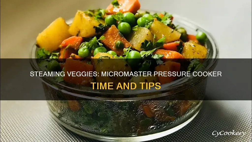 how long to steam vegetables in micromaster pressure cooker