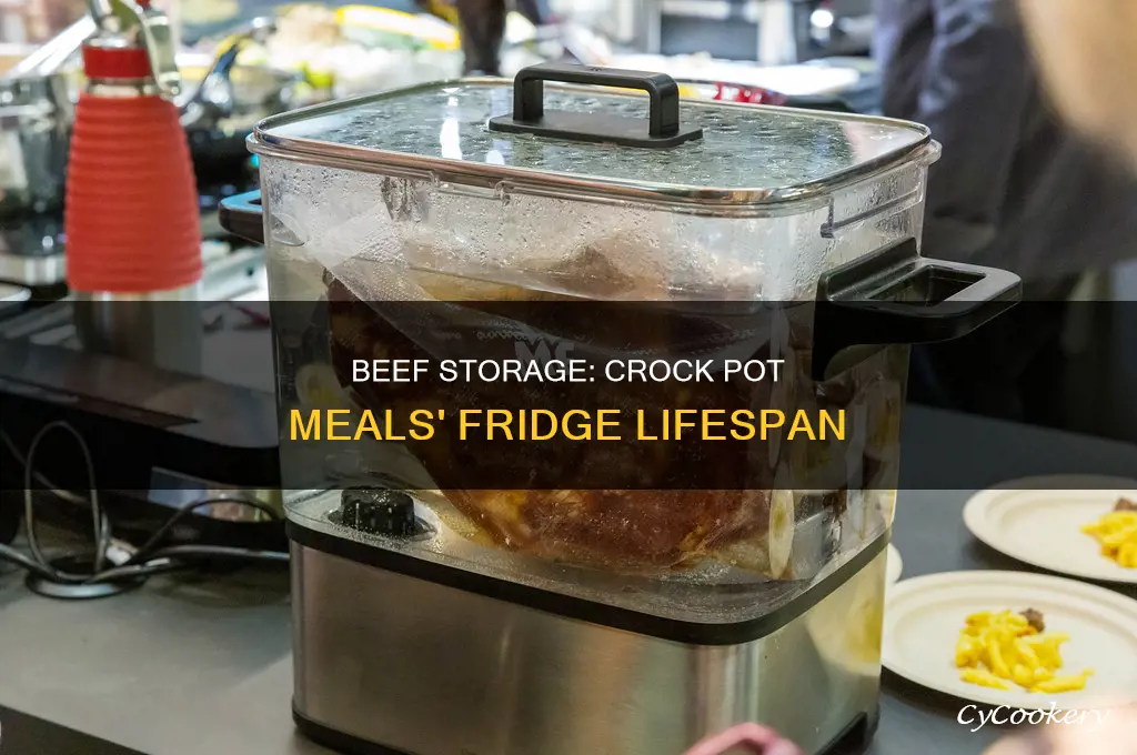 how long will crock pot cooked beef last in fridge