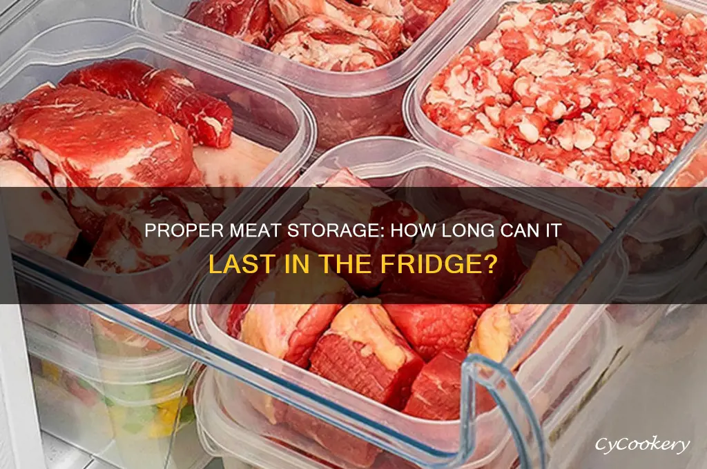 how longmeat be stored in the refrigerator