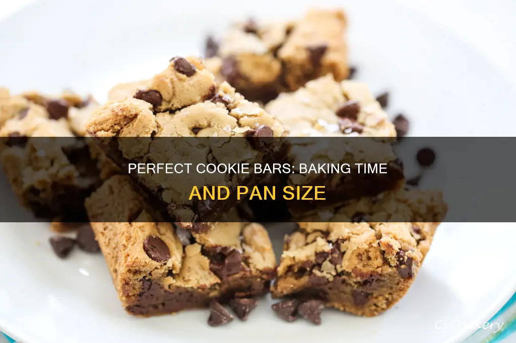 how longvto bake cookie bars in bar pan