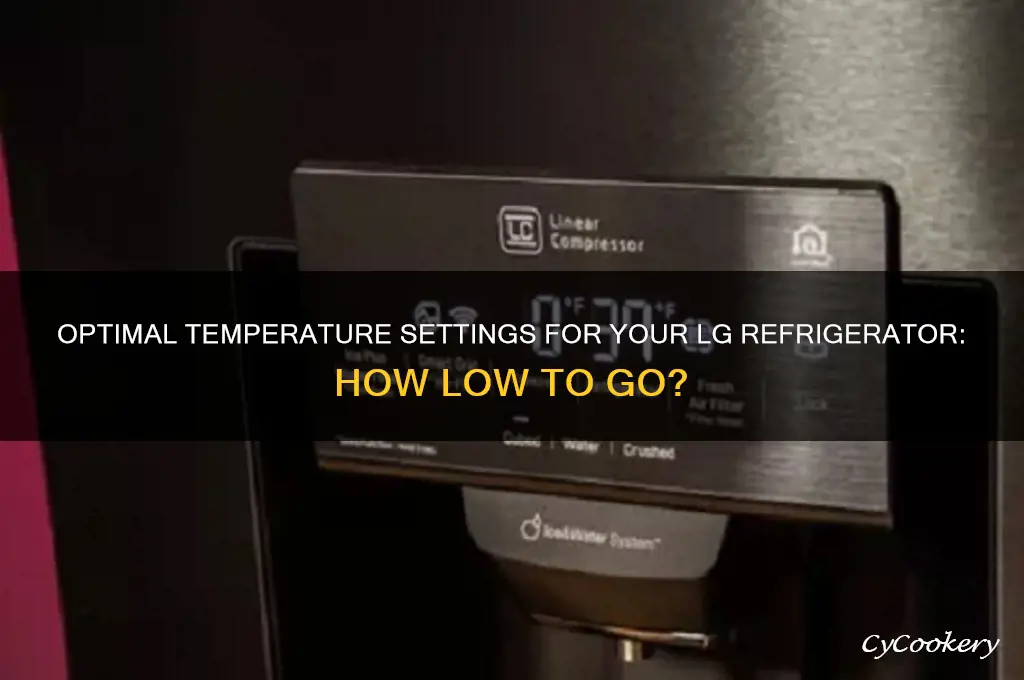 how low can i set my lg refrigerator