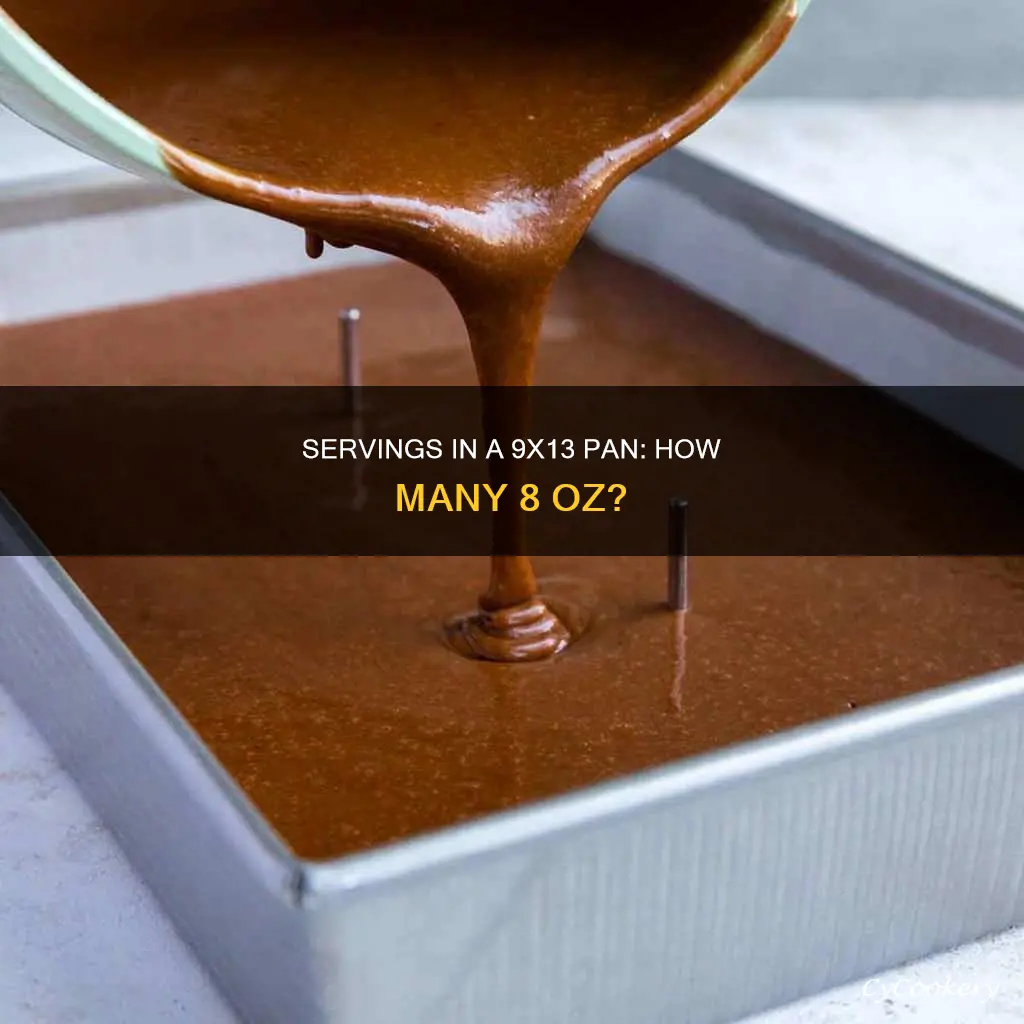 how many 8 oz servings in a 9x13 pan