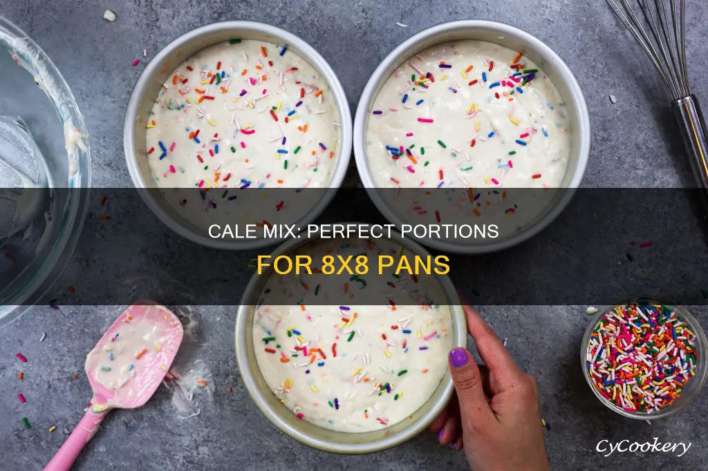 how many 8x8 pans in cale mix