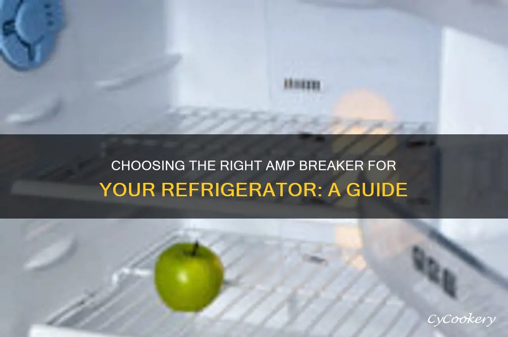 how many amp breaker for a refrigerator