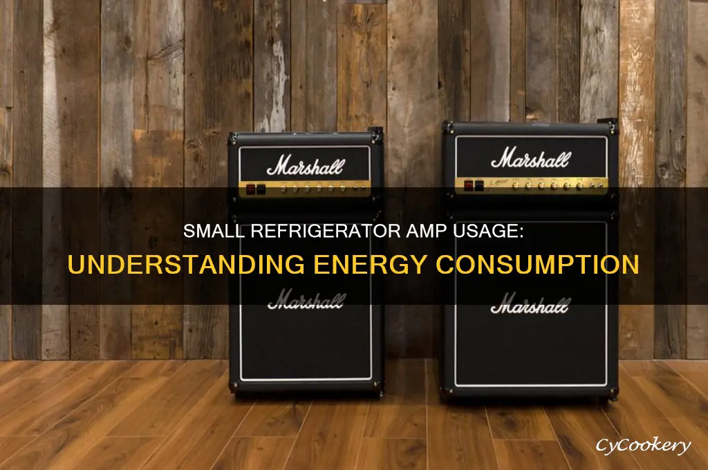 how many amp does a small refrigerator use