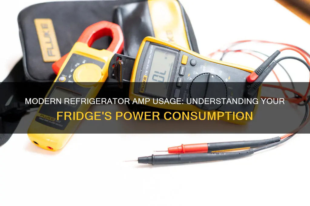 how many amps does a modern refrigerator use