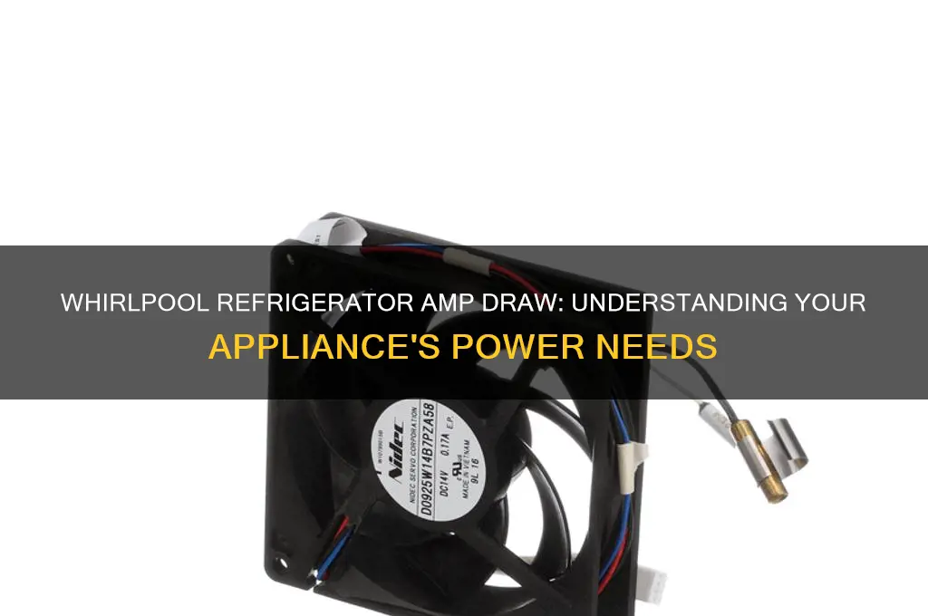 how many amps does a whirlpool refrigerator draw