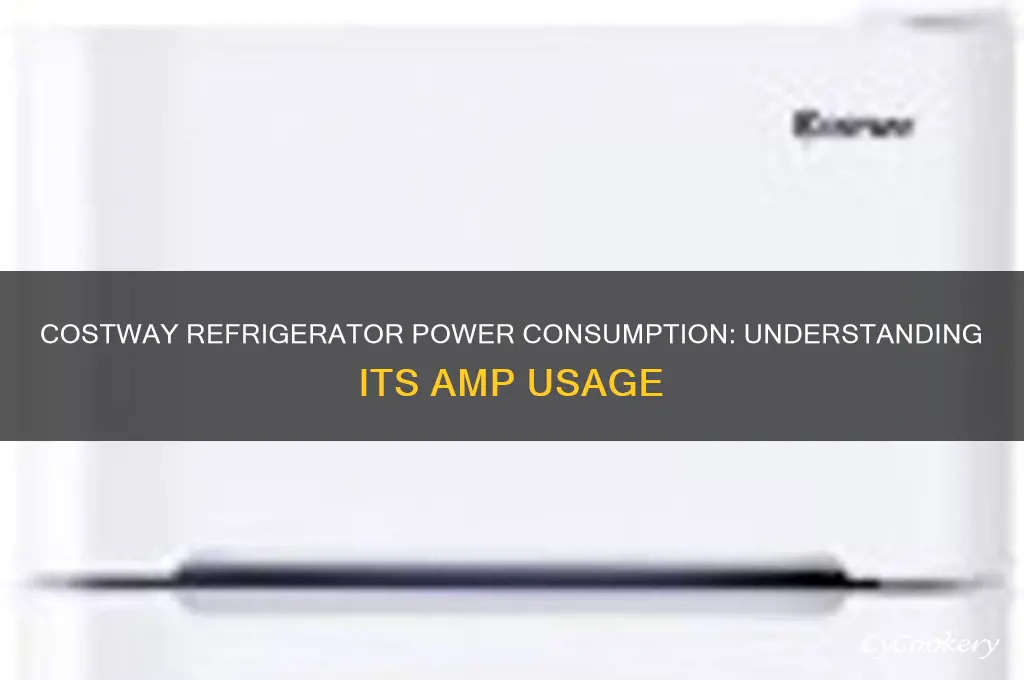 how many amps does the costway refrigerator use