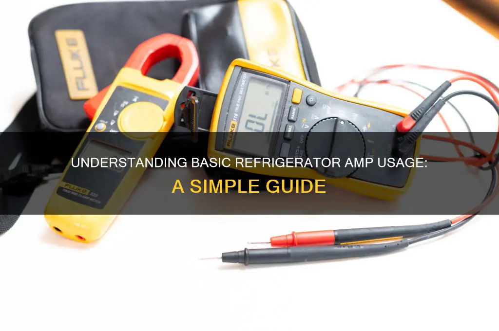 how many amps is a basic refrigerator use