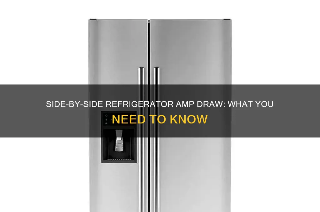 how many amps is a side by side refrigerator