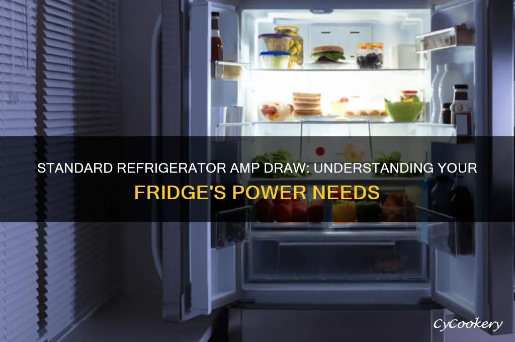 how many amps is a standard refrigerator