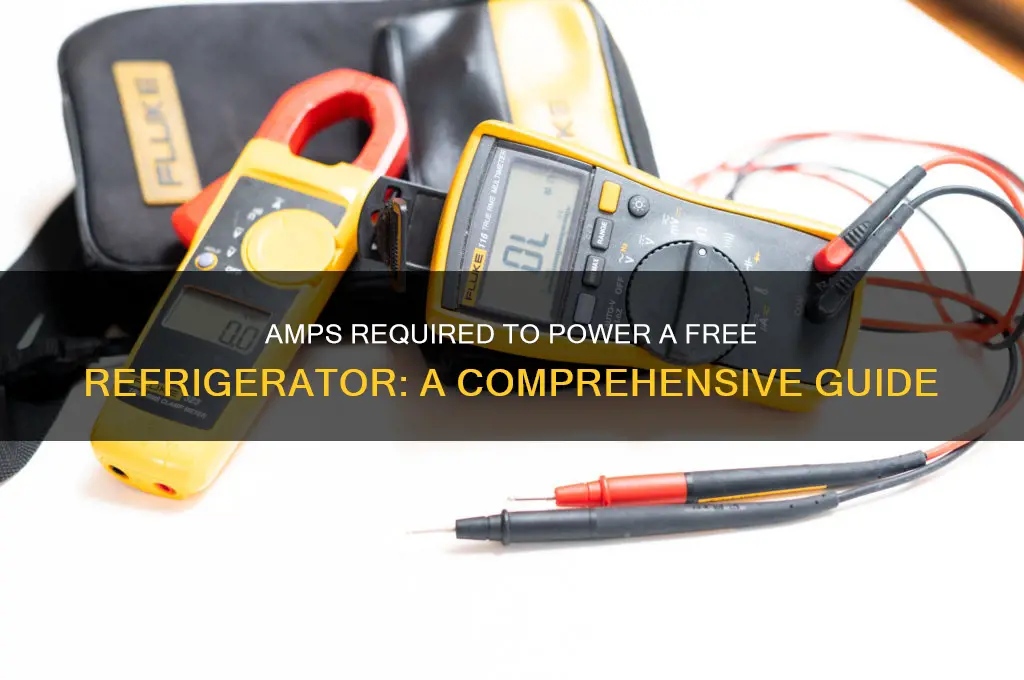 how many amps to run a free refrigerator
