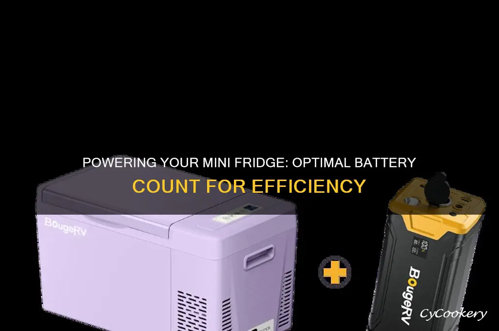 how many batteries to run a mini refrigerator
