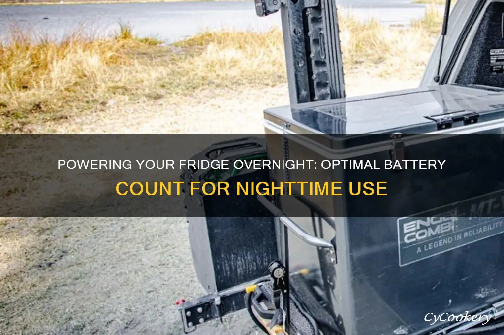 how many batteries to run refrigerator at night