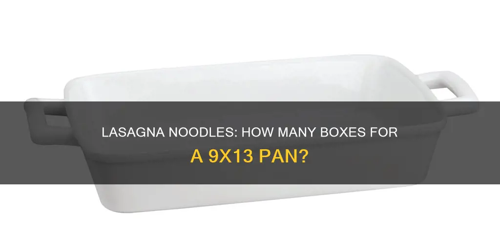 how many boxes of lasagna noodles for 9x13 pan