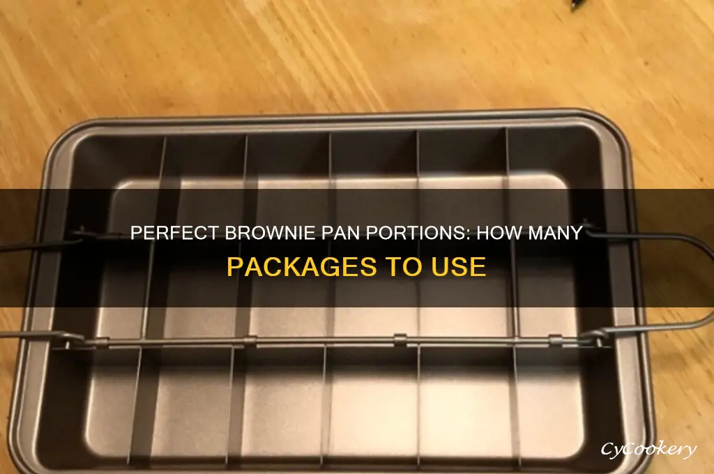 how many brownie packages to use with the brownie pan