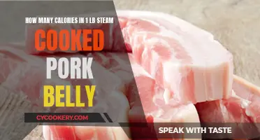 Calorie Count of Steam-Cooked Pork Belly: 1 Pound Portion