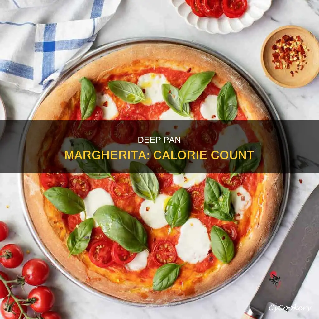 how many calories in a deep pan margherita pizza