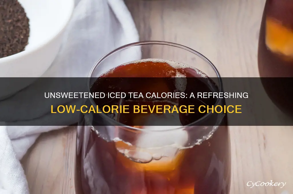 how many calories in a glass of unsweetened iced tea