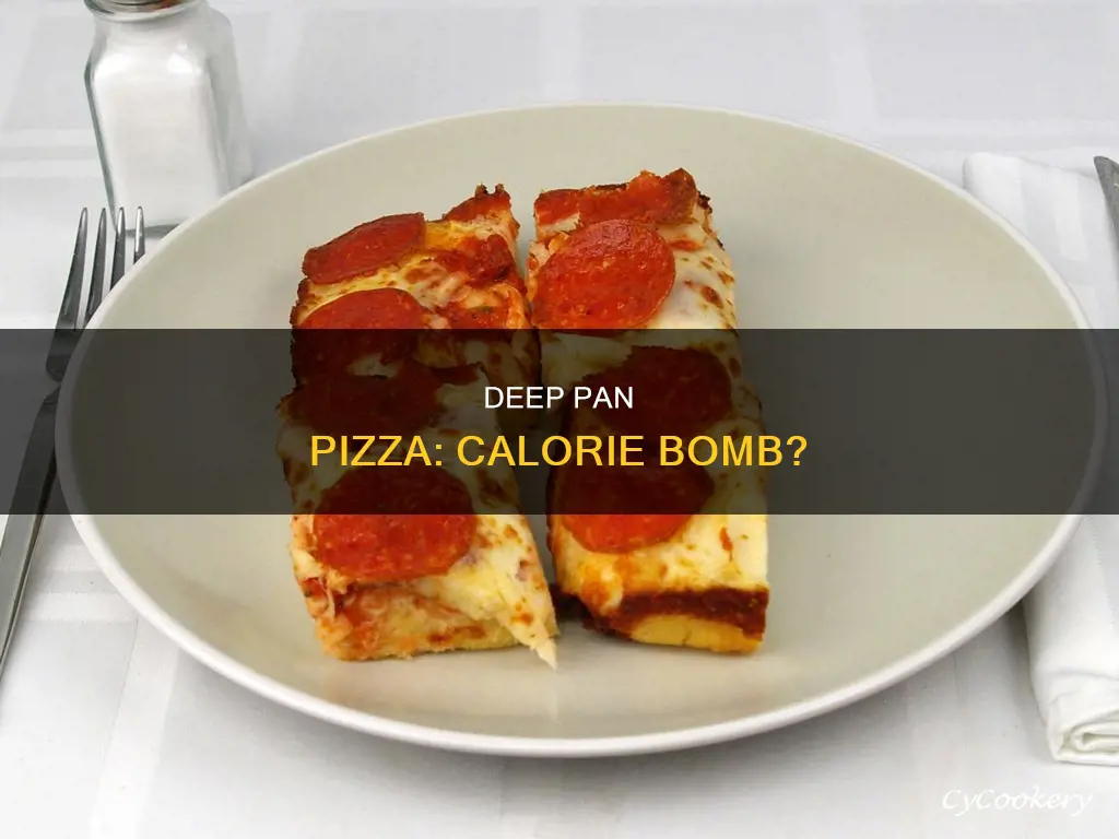 how many calories in a slice of deep pan pizza