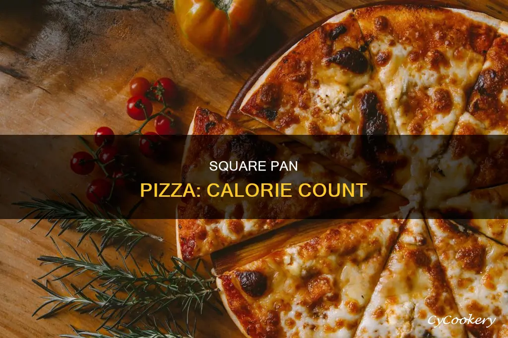 how many calories in a square pan margareita pizza