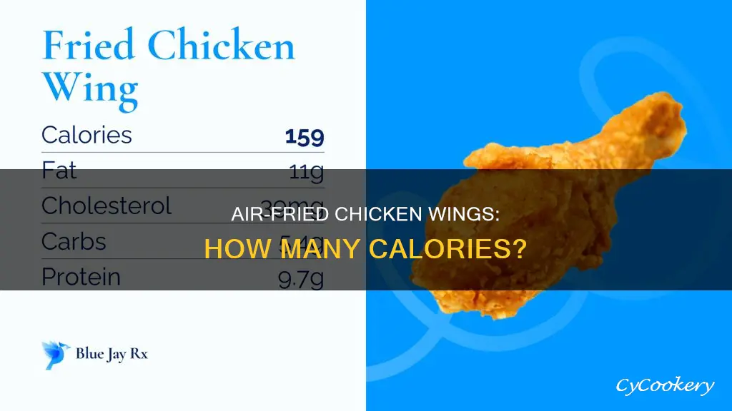 how many calories in chicken wings cooked in air fryer