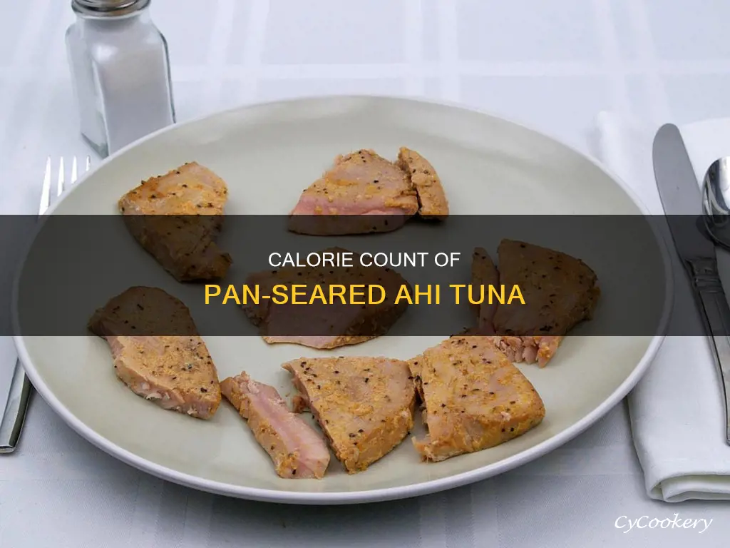 how many calories in pan seared ahi tuna