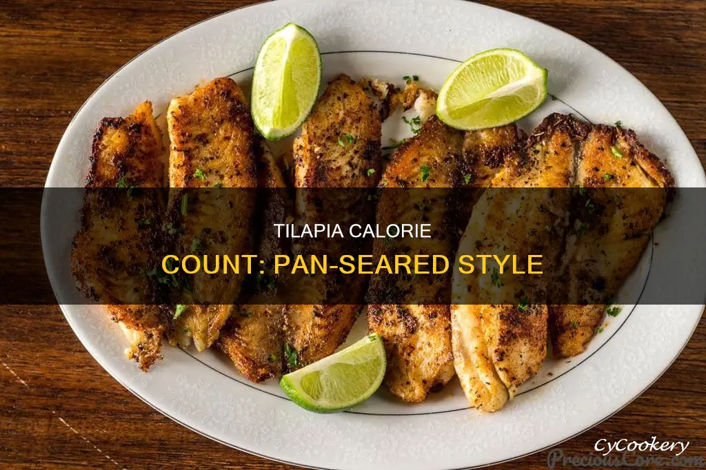 how many calories in pan seared tilapia