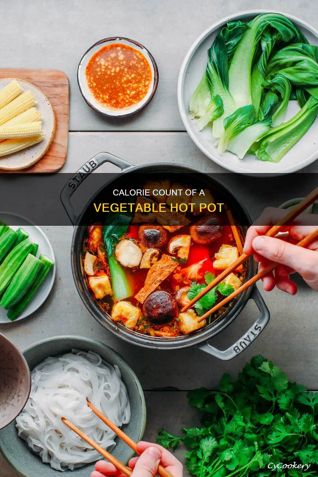 how many calories in vegetable hot pot