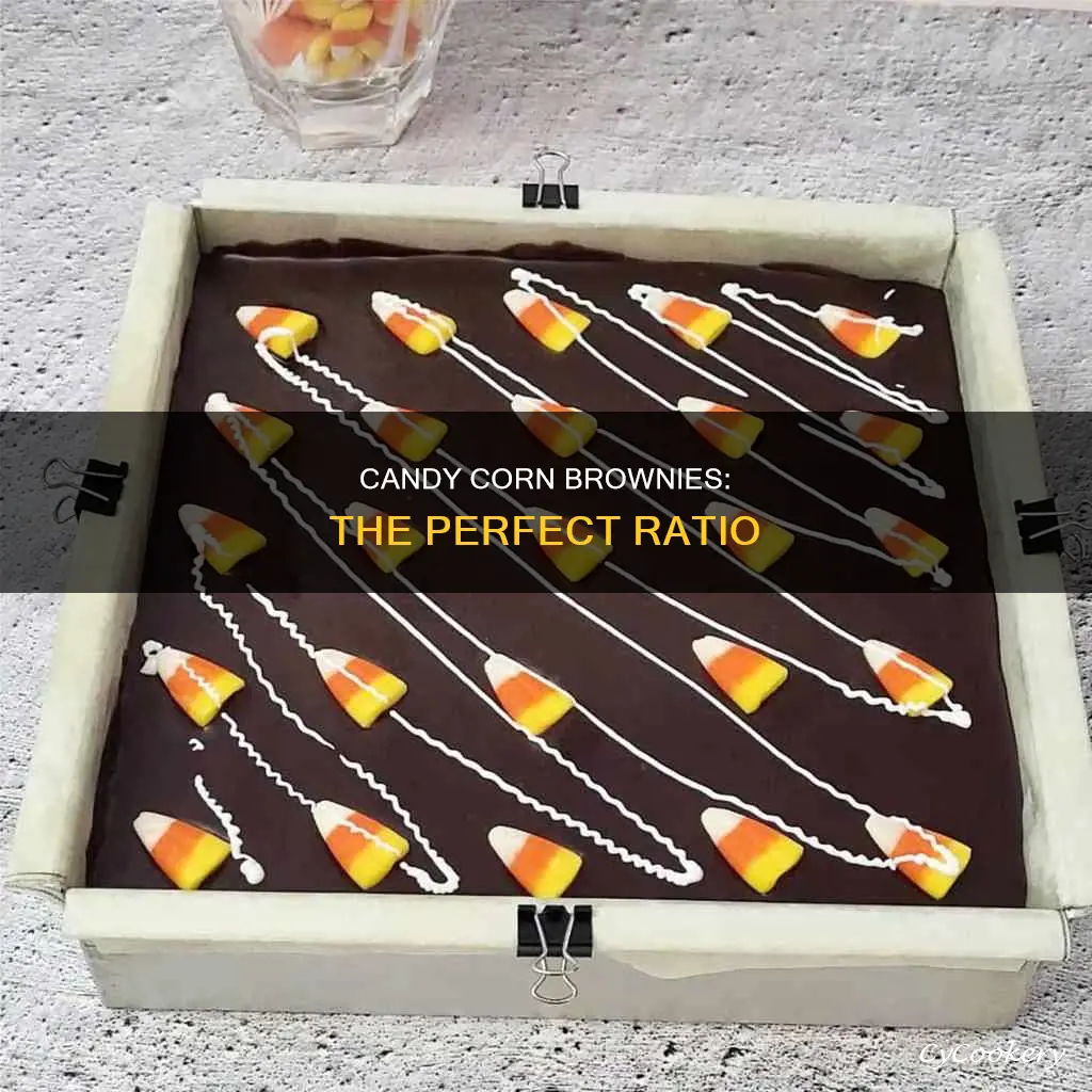how many candy corn in a brownie pan
