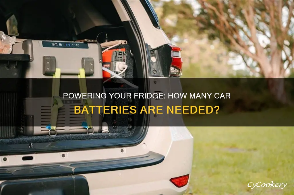 how many car batteries to power a refrigerator