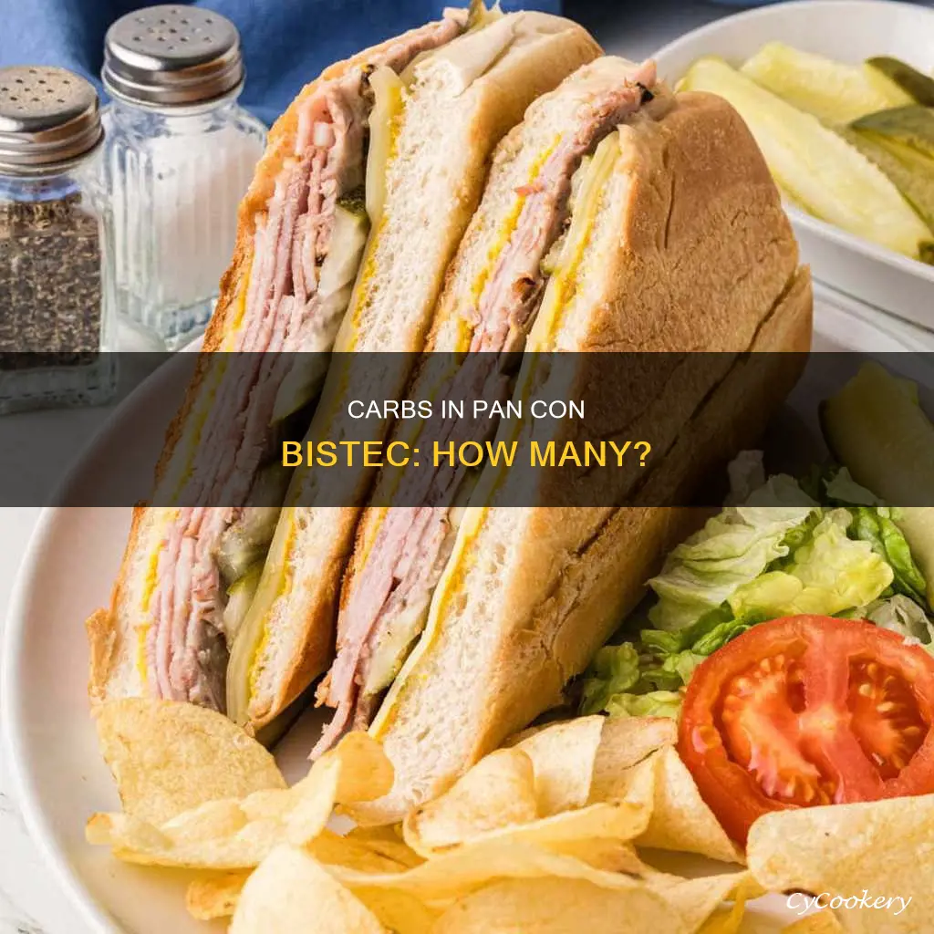 how many carbs does a pan con bistec have