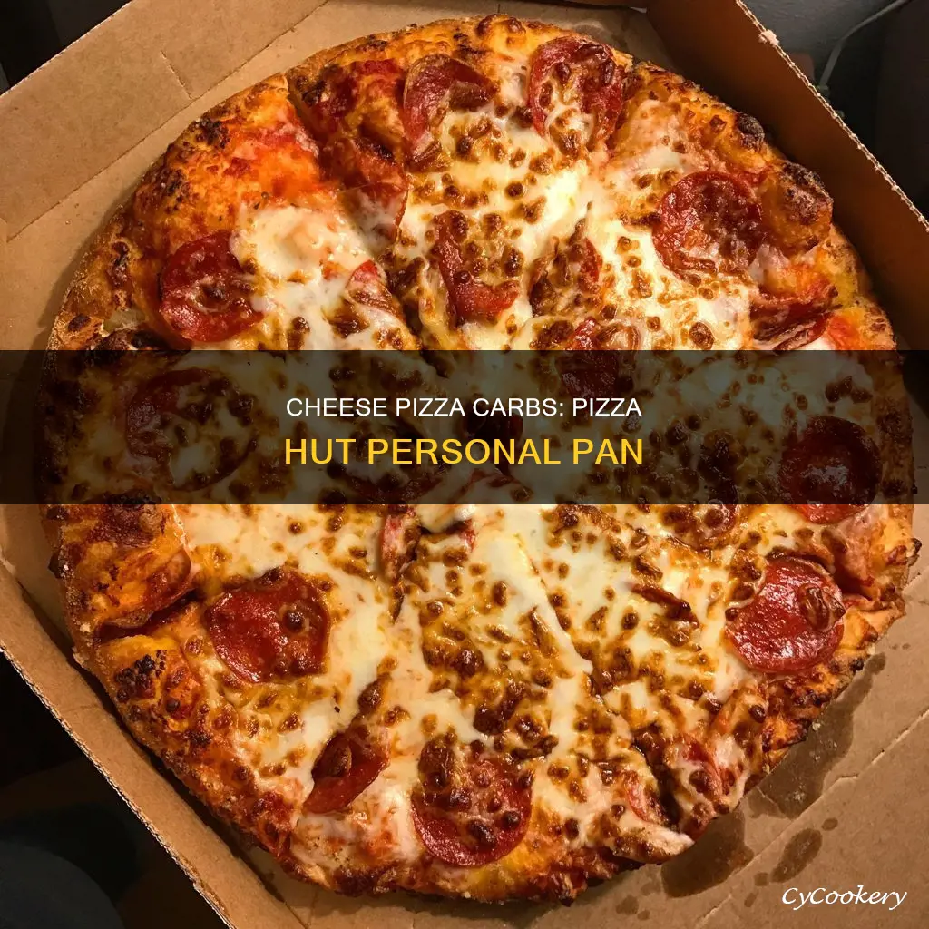 how many carbs in pizza hut personal pan cheese pizza