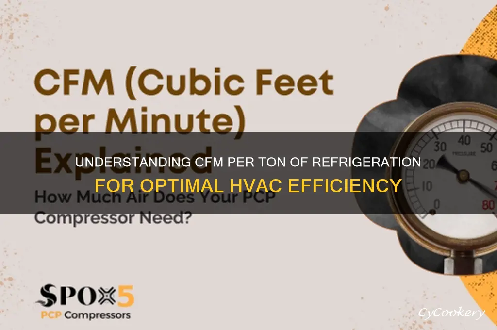 how many cfm per ton of refrigeration