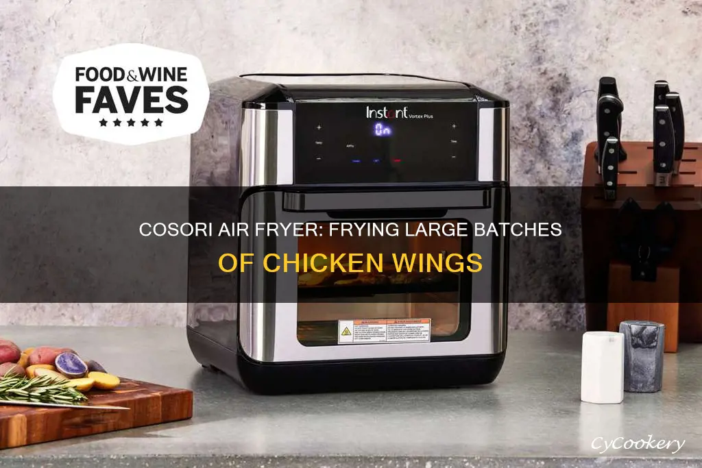 how many chicken wings can the cosori air fryer hold