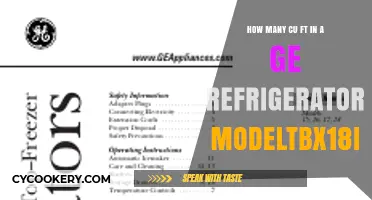 GE Refrigerator Model TBX18IABKRWW: Understanding Its Cu Ft Capacity