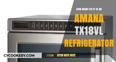 Amana TX18VL Refrigerator Capacity: How Many Cu Ft Does It Hold?