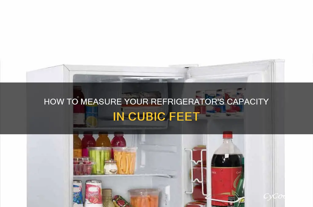how many cu ft is my refrigerator