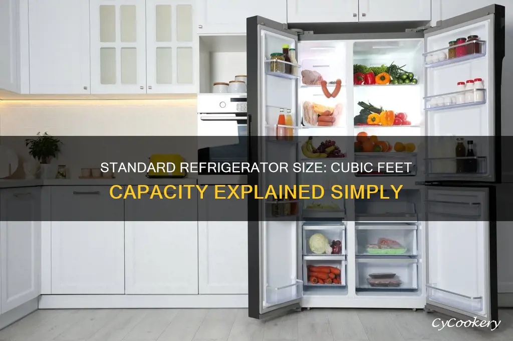 how many cubic feet are in a standard refrigerator