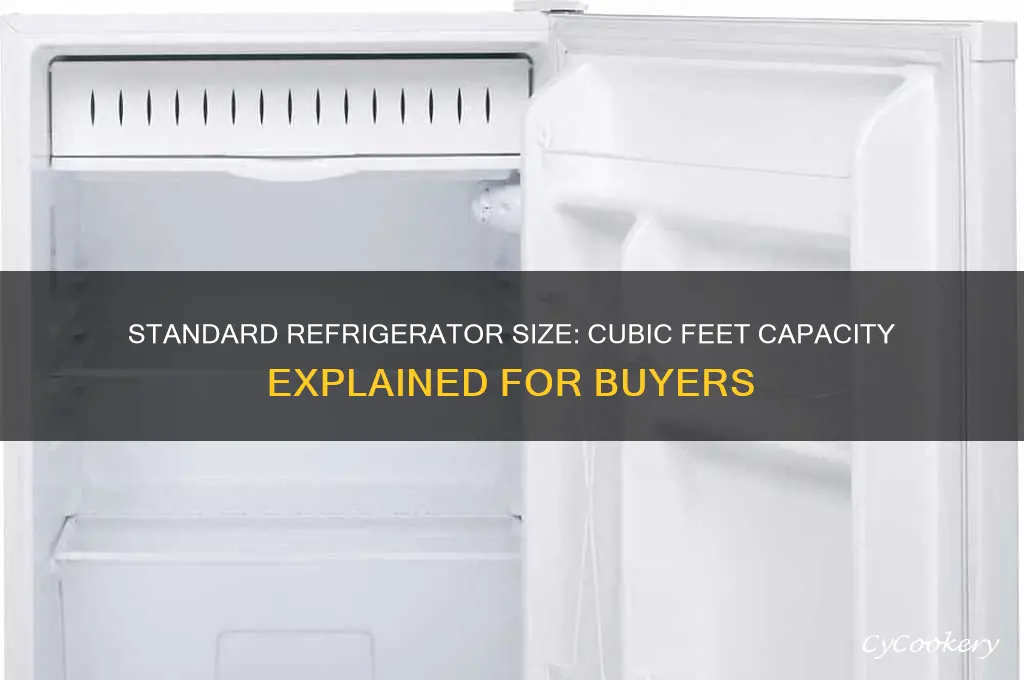 how many cubic feet do most refrigerator