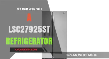 LSC27925ST Refrigerator Capacity: Cubic Feet Explained in Detail