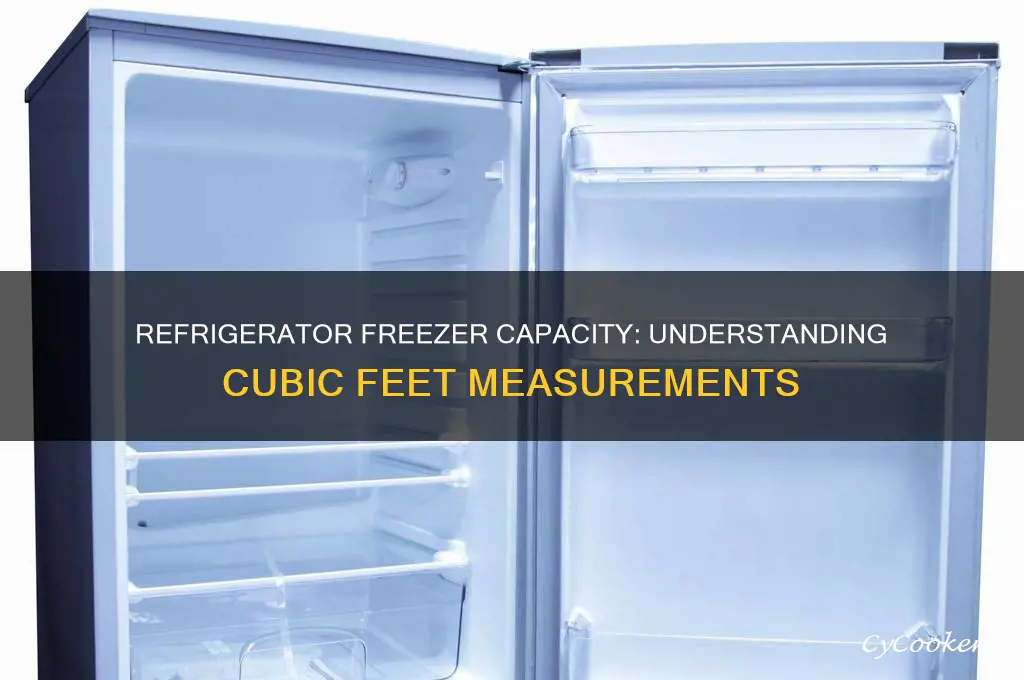 how many cubic feet in a refrigerator freezer