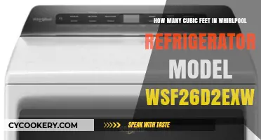 Whirlpool WSF26D2EXW01 Refrigerator: Cubic Feet Capacity Explained